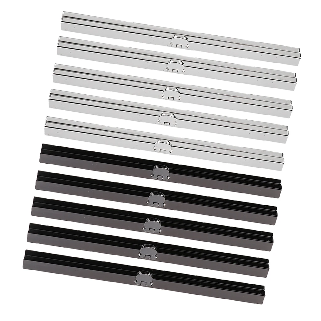 

10 Sets 19cm Metal Coin Purse Wallet Frame Bar Edge Strip Clasp Edge with Screws
