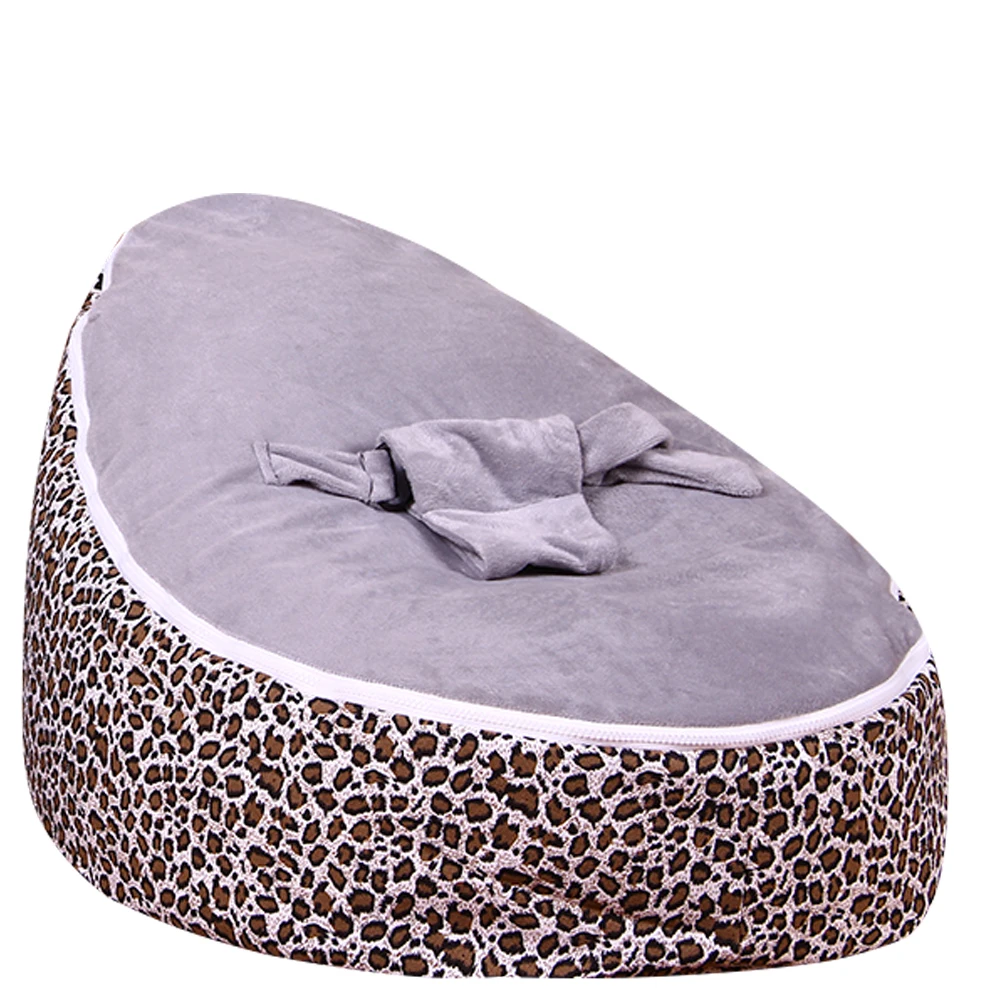 Levmoon Medium Leopard Print Bean Bag Chair Kids Bed For Sleeping