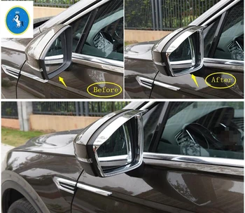 

Yimaautotrims Auto Accessory Rearview Mirror Rain Eyebrow Shade Rainproof Cover Kit Fit For Volkswagen VW Tiguan 2016 - 2020 ABS