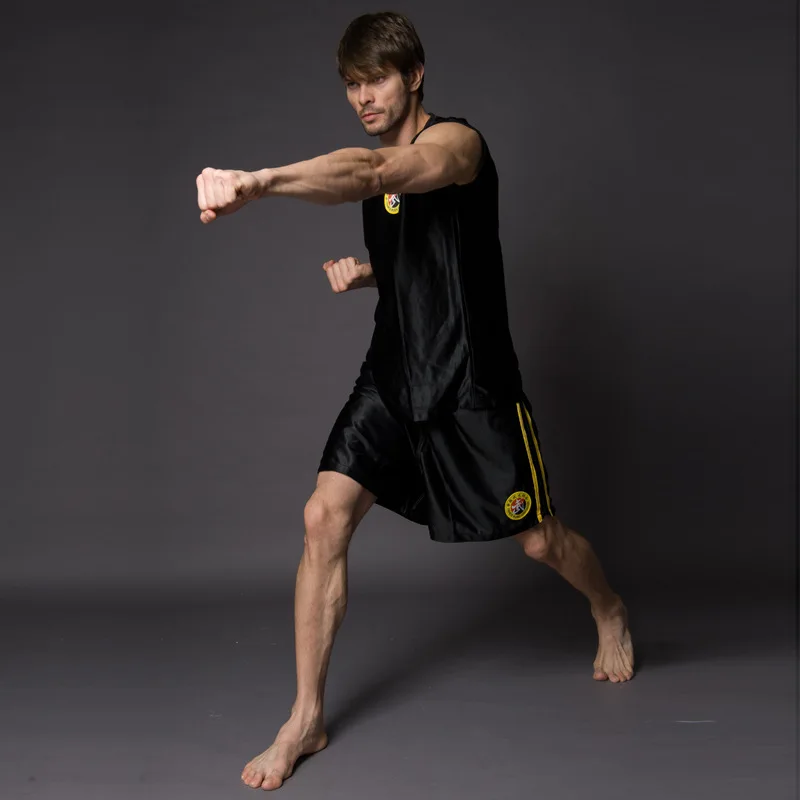 Дышащая одежда SANDA Wushu костюм для бокса одежда удобный костюм мужские и женские шорты для боев без правил боксерские шорты+ жилет