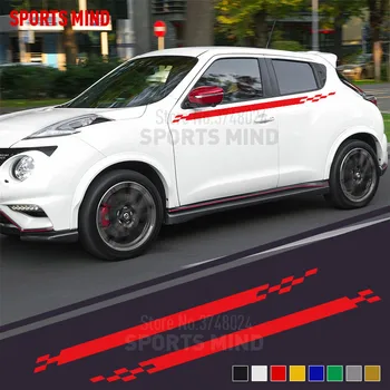 

1 Pair Sports Mind Door & Waist Line Car Sticker Decal Automobiles Car Styling For Nissan Juke Nismo R Exterior Accessories