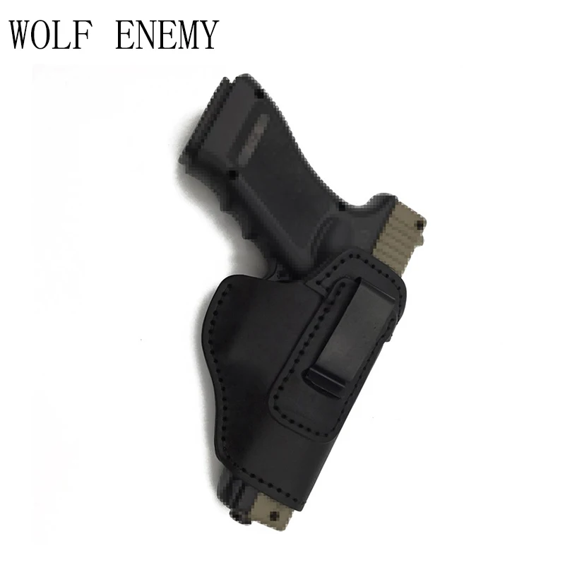 Кожаный кобура IWB для S & W M P Shield GLOCK 17 19 22 23 32 33 / Springfield XD XDS Plus все ручные пистолеты