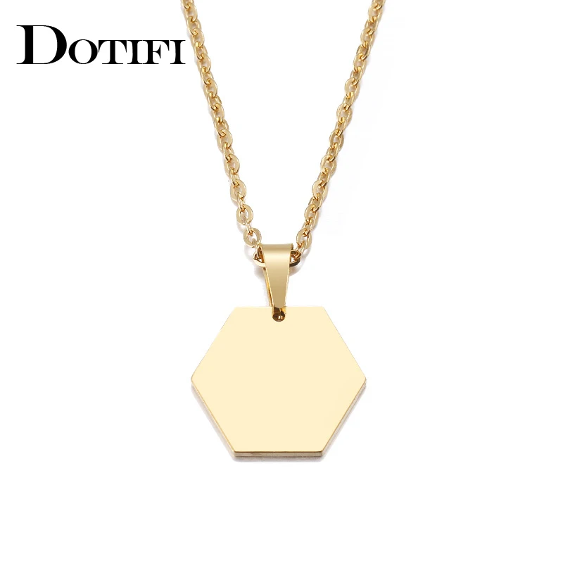 Ожерелье DOTIFI из нержавеющей стали для женщин ожерелье золотистого и