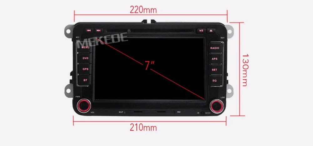 Excellent 7 inch Android 7.1 2din Car GPS navigation Player for VW Caddy EOS Golf Jetta Passat tiguan polo golf 5 with DVD BT radio stereo 9