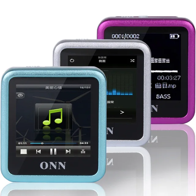 ONN Q6 8 Гб MP3 1,5 дюймов TFT FM Запись клип дизайн WMA WAV Mp3 музыкальный плеер