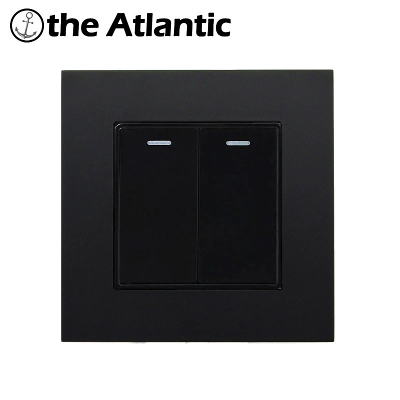Wall Switch 1 2 3 4 Gang Rocker Lamp Light Switch On / Off Wall Switch PC Black Plastic Panel Interruptor 110-250V 16A