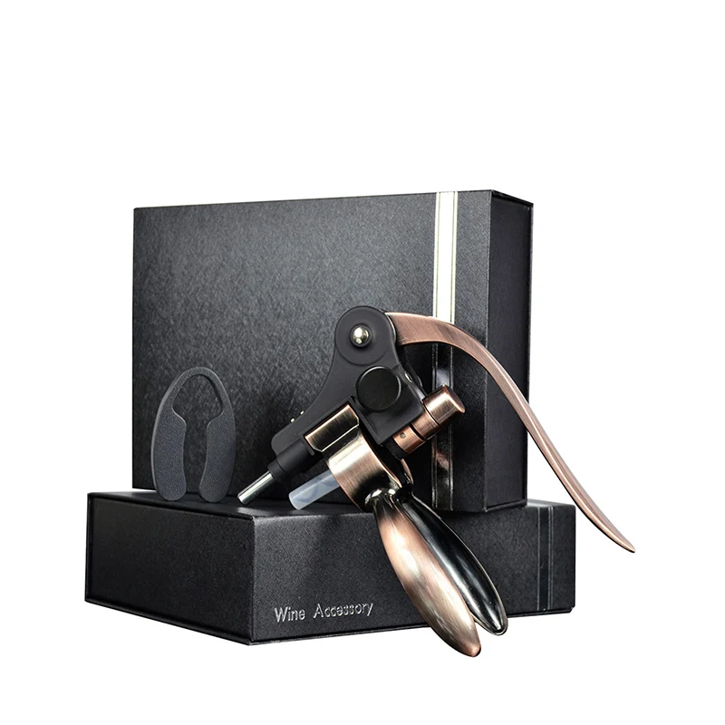 

Professional Aluminum Alloy Power Wine Opener Bottle Corkscrew Opener Built-in Foil Cutter Premium Rabbit Corkscrew for Wine
