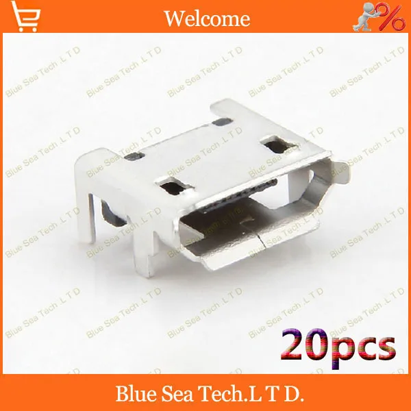 

20pcs Micro 5P USB Jack Socket PCB Mount for For Phone,Tablet PC,MP3,MP4 etc.Straight 4 foot 5pin micro mini USB