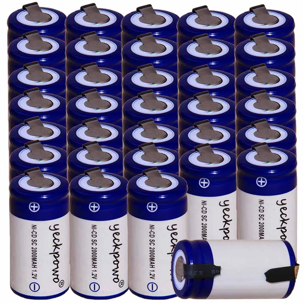 

Lowest price 34 piece SC battery 1.2v batteries rechargeable 2000mAh nicd battery for power tools akkumulator