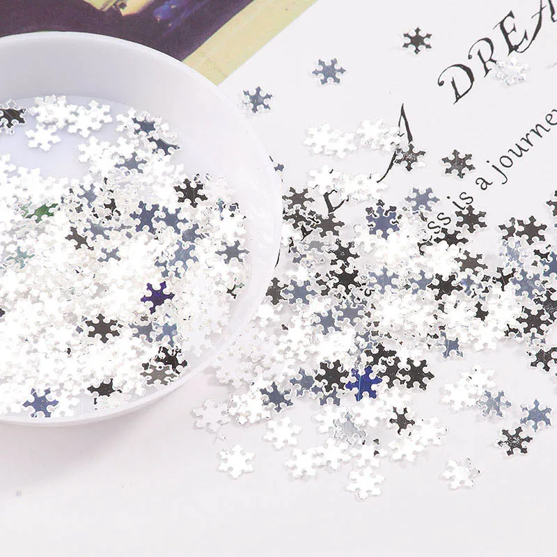 10 г 5 мм Снежинка для ногтей блестки Рождественский дизайн ногтей красочные блестки Свадебные метания конфетти ручной работы DIY аксессуары - Color: 10