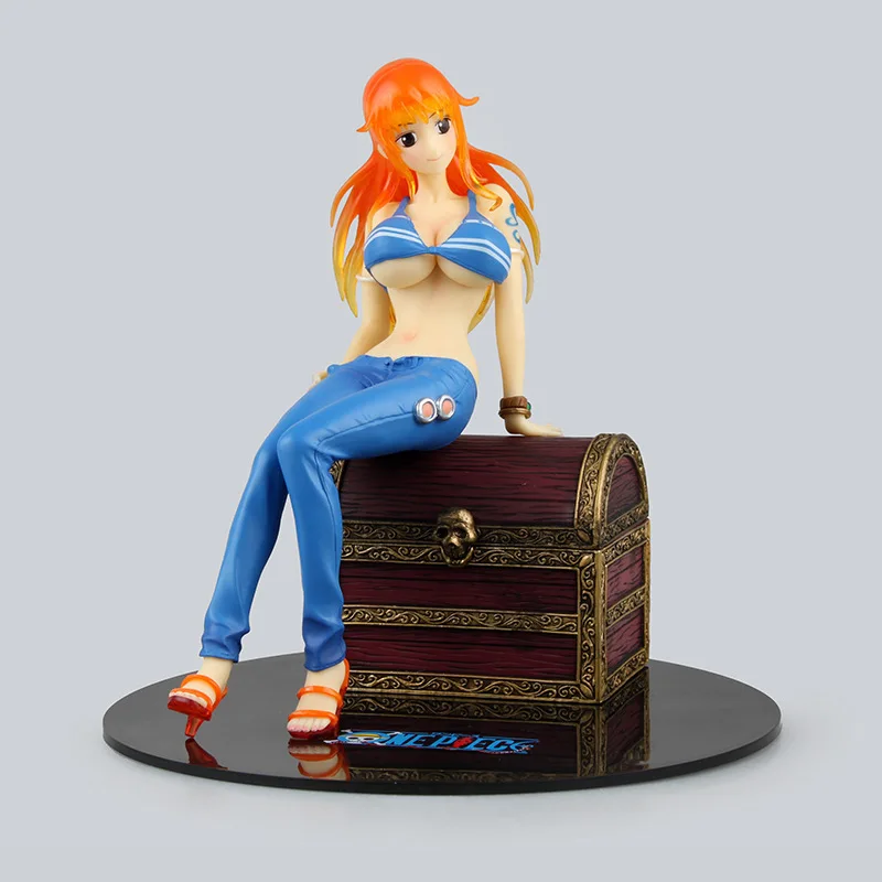 One Piece Action Figure Nami Treasure Chest Ver. PVC Figure 200mm POP One Piece Nami Sexy Toys Onepiece-Action-Figures Brinquedo