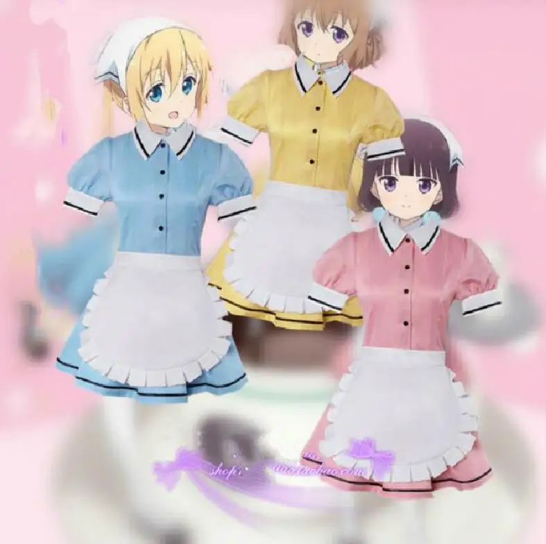 Аниме Blend S Sakuranomiya маика Косплэй костюм японский розовый Кофе горничной весь