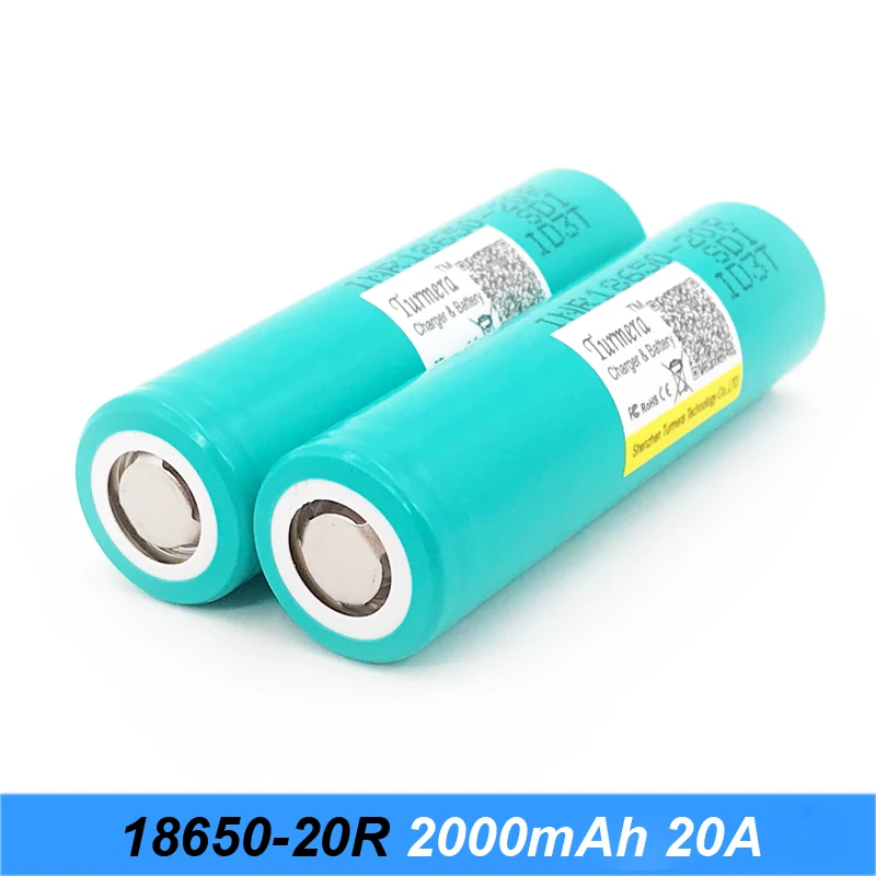 18650 батарея Горячая 20R 3,7 V 2000mAh 20amp Высокая скорость разрядки INR18650-20R для электроинструментов отвертка батарея jy9