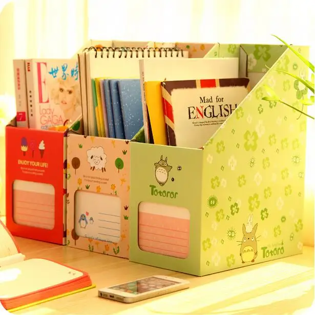  Desktop Paper Storage Box Desk Large Shelf Finishing Box 4 Pcs/Lot Desktop Material Rack File Holde