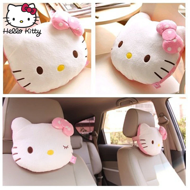Hello Kitty 2 шт. аксессуары подголовник для автомобиля подушка милый KT розовый авто