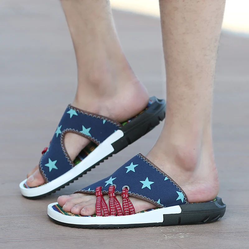 flower summer mixed colors men slippers desinger outdoor sandals camouflage casual shoes pants male leisure moccasins for men (28)