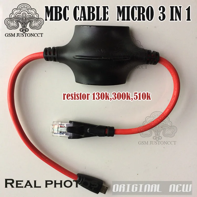 Оригинальный Новый GPG разблокировочный кабель для MBC micro 3 в 1 резистор кабеля 150 k 300