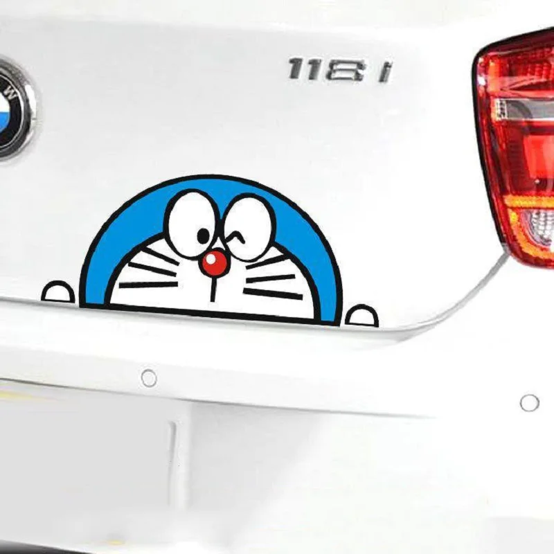 

Auto Accessories 2pcs cute 3D car sticker styling Doraemon rearview mirror sticker auto decal pegatinas coche for vw golf 7