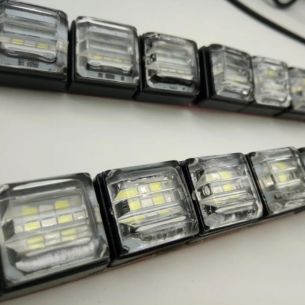 2 шт. автомобильные гибкие дневные ходовые огни 8 16 светодиодов 2835 12 В|car light|strip