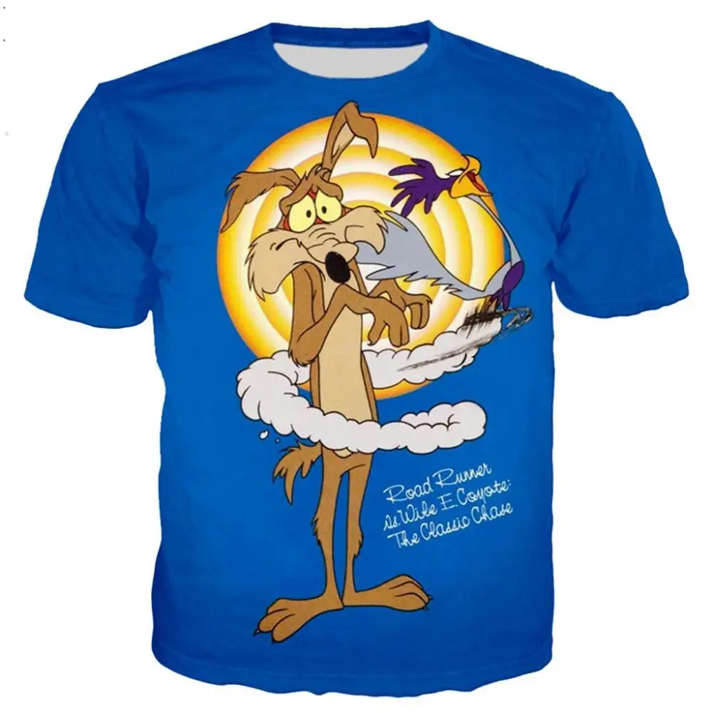 Новая футболка Roadrunner &amp wile e coyot series для мужчин и женщин новинка модная с 3D принтом