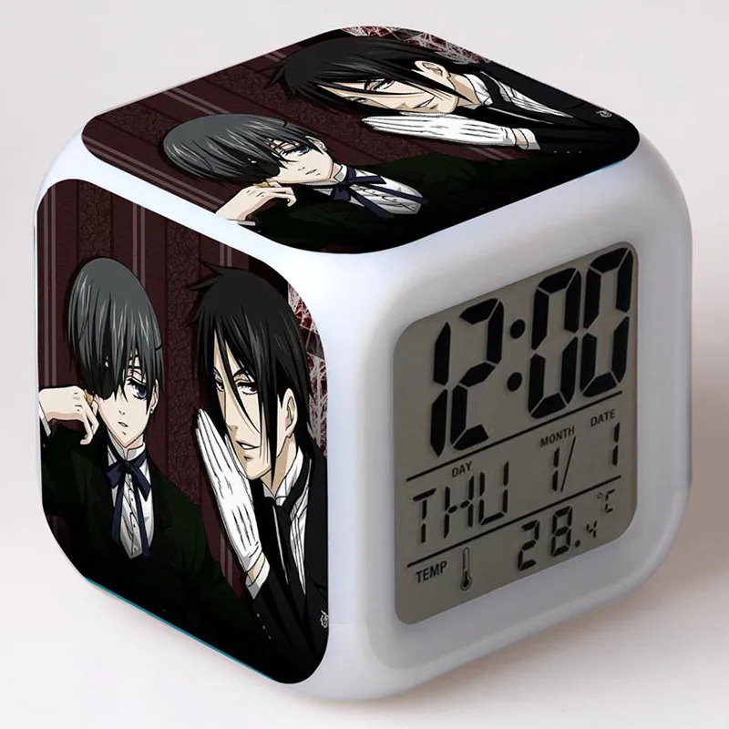 日本マンガ Led アラーム時計グローイングカラフルなタッチライトアミン置物デスクトップ時計黒執事おもちゃ子供のための Aliexpress Alibaba グループ上の おもちゃ ホビー からの アクション トイ フィギュア の中