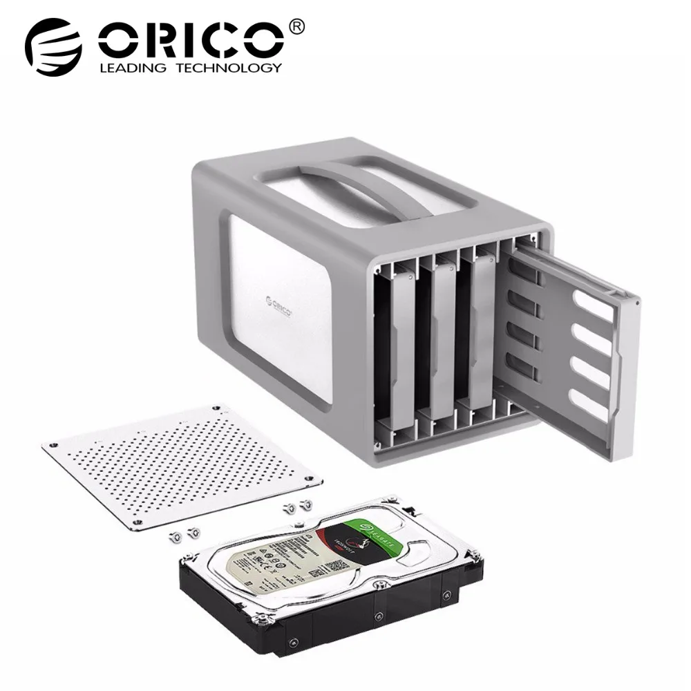 

ORICO 3.5 inch 4 Bay USB3.1 Hard Drive Dock Support 40TB storage 5Gbps UASP Aluminum with Silicone Shell Tool Free HDD Enclosure