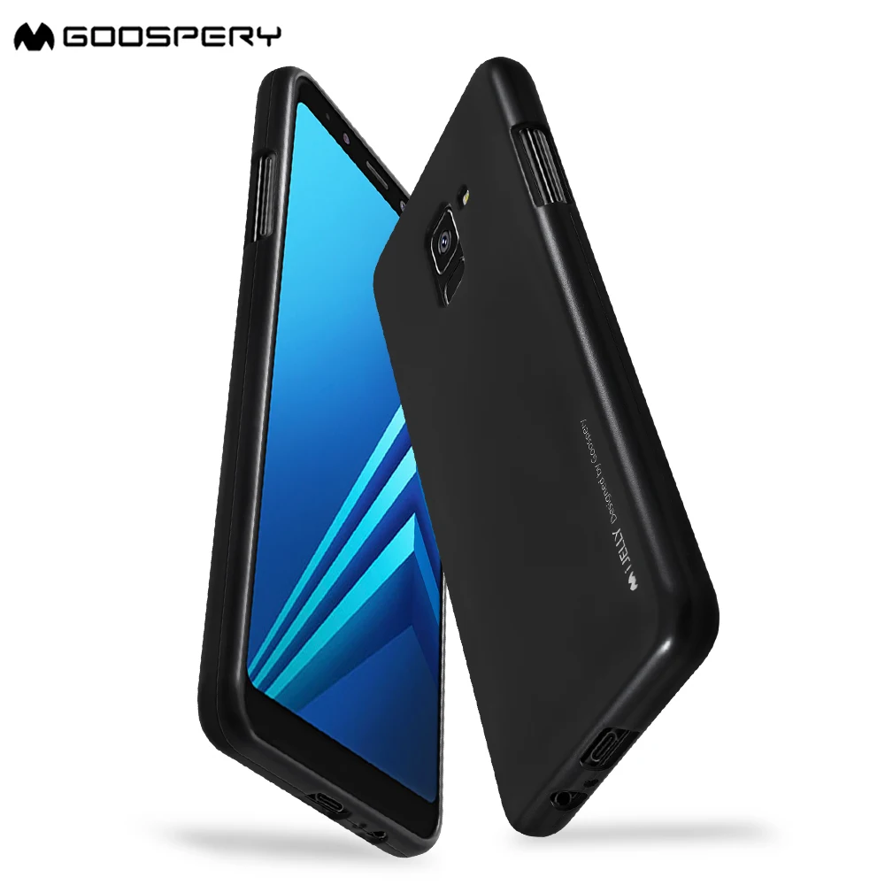 Mercury Goospery для Samsung Galaxy A8 + (2018) случае я желе металлический ТПУ чехол мобильного