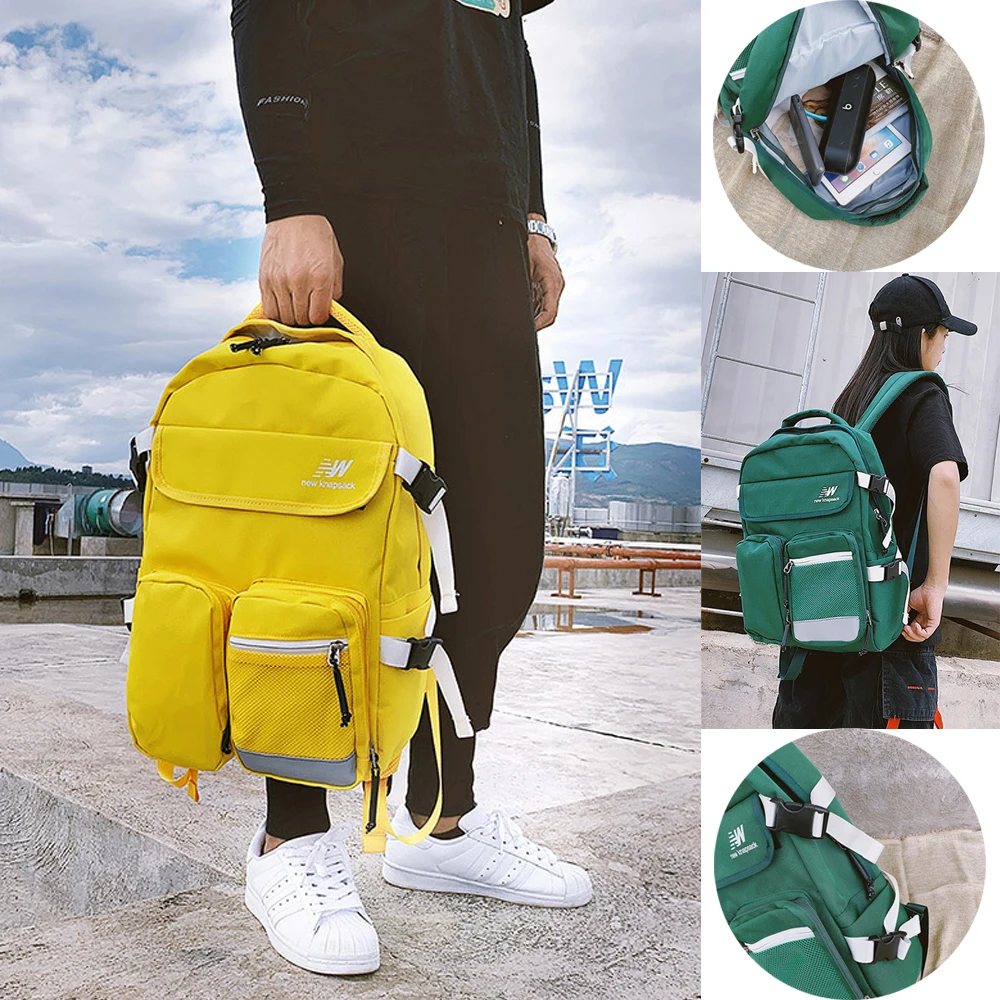 

Fashion backpack women High capacity School backpack Book Safety Night Glow Travel Backpacks for Teenage Girls mochila feminina