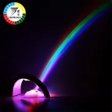 Coversage Rainbow Night Light Projector Children Kids Baby Sleeping Romantic Led Projection Lamp Atmosphere Novelty Home Lamps