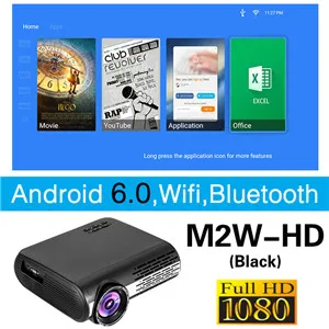 Poner Saund M2 светодиодный проектор 1920x1080P Разрешение Full HD проектор Android опционально WiFi HDMI домашний кинотеатр проектор Bluetooth