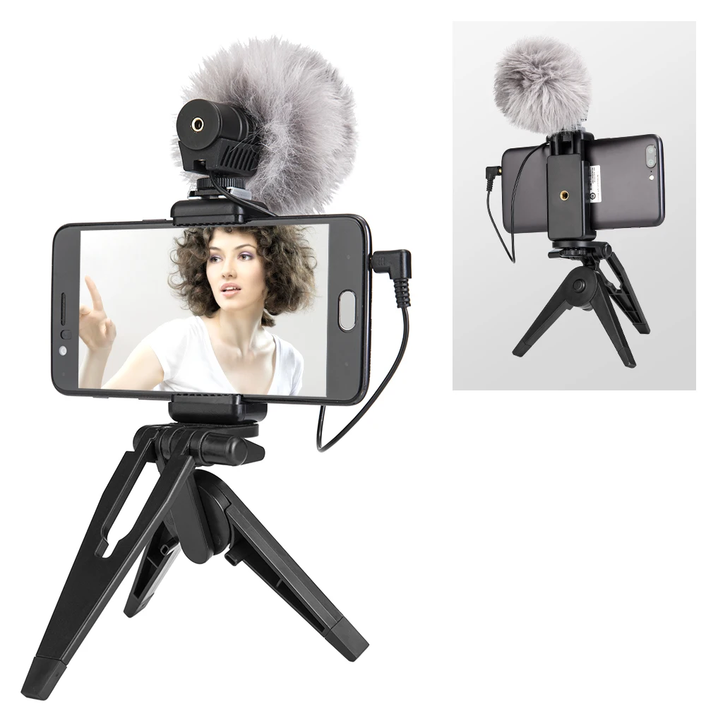 K & F концепция мини микрофон с записывающим устройством конденсатор для iPhone Android