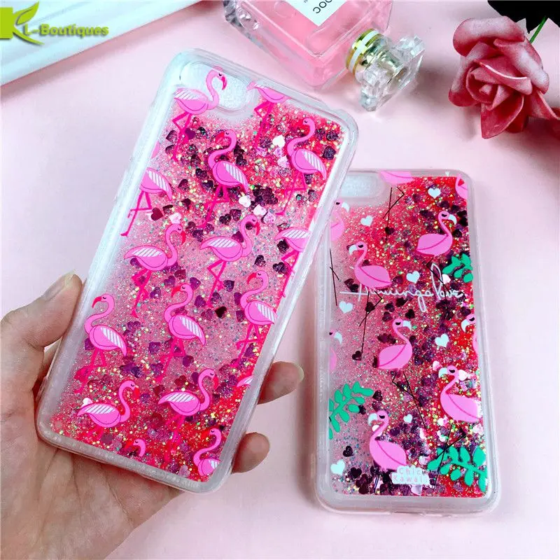 

Honor 7A Liquid Case on for Huawei Honor 7A 7 A DUA-L22 Cases Capa 5.45" Flamingos Glitter Dynamic Soft TPU Silicone Back Cover