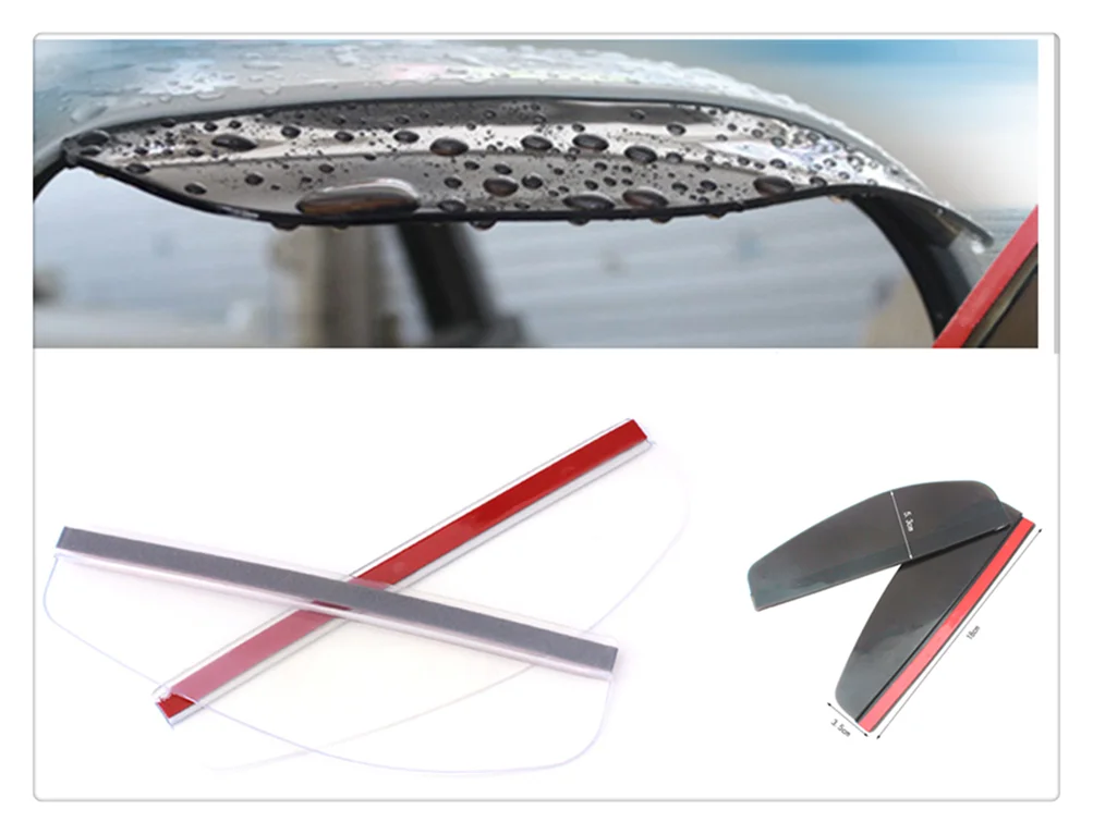 Car rearview mirror rain eyebrow visor eyebrow 2 piece high quality for Renault Latitude Laguna Frendzy DeZir Safrane ZE