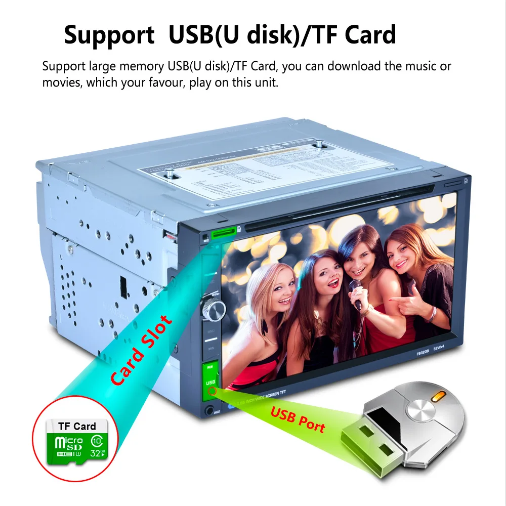 Top RDS stereo F6323B Car MP5 Player 7 Inch Touch Screen Auto Car MP4 Video Player Radio Remote Control Support Rear View Camera 8
