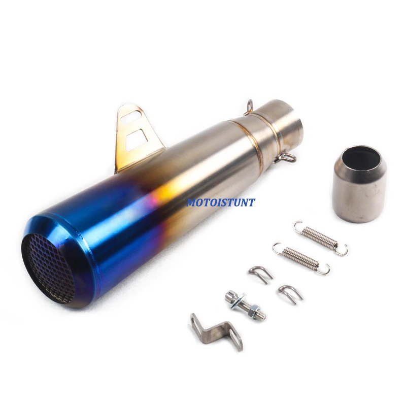 420mm Universal Motorcycle Exhaust Escpe Modified Muffler With Laser Moto Tail Pipe For Kawasaki ER6N Ninja650 CBR500 S1000RR R1 - Image 4