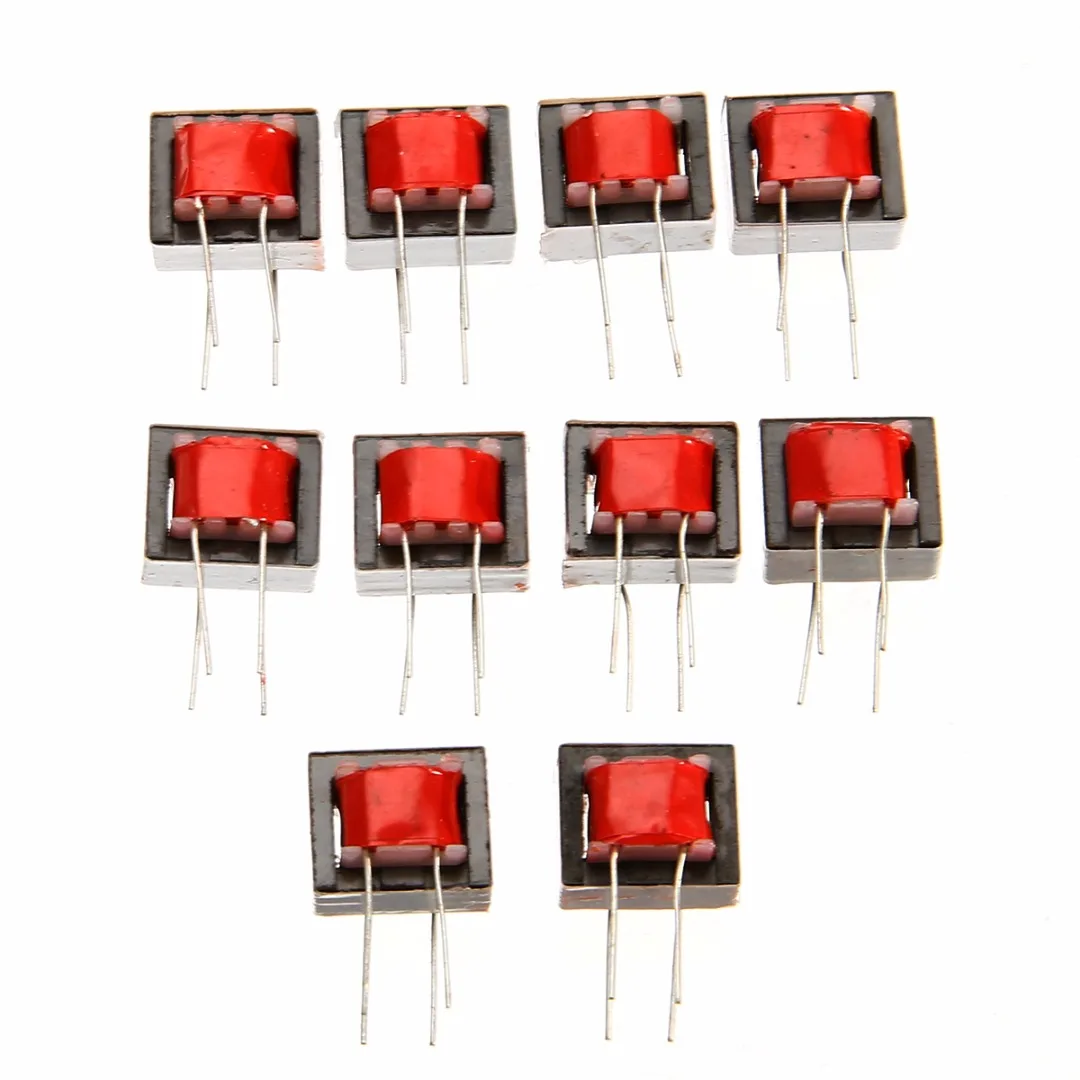 

10pcs High Efficiency 1:1 EI14 Isolation Transformers Red Europe Audio Transformers 600:600 Ohm Nickel alloy