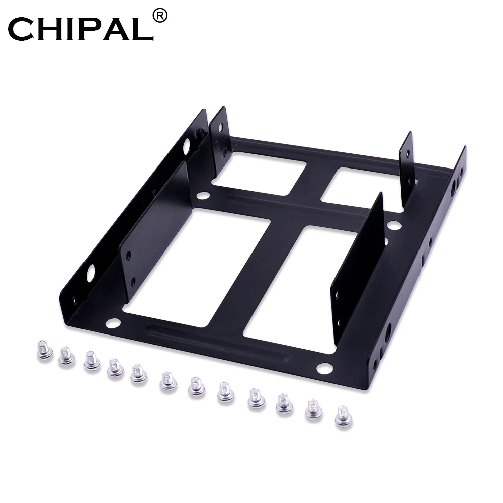 

CHIPAL Dual Base bracket Hard Disk bracket for 2.5 inch SSD HDD Metal mounting adapter for PC Hard Disk enclosure