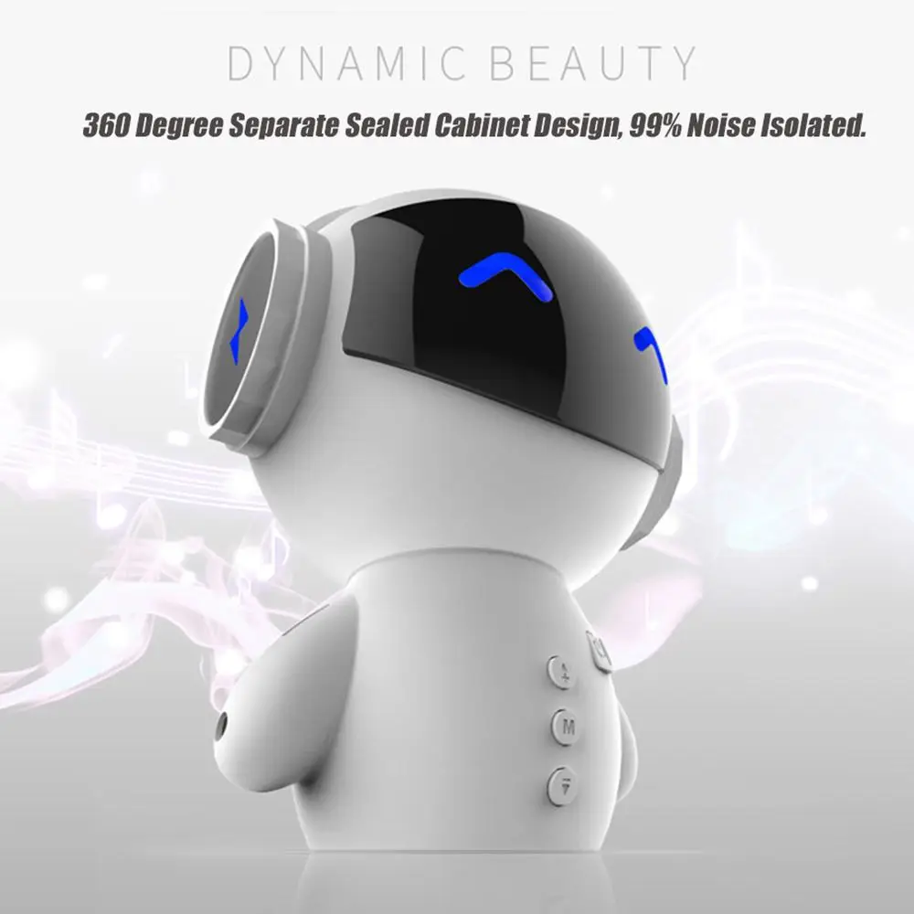 Горячий-портативный мультфильм робот Мини Bluetooth динамик s Bluetooth беспроводной приемник динамик стерео музыкальный плеер