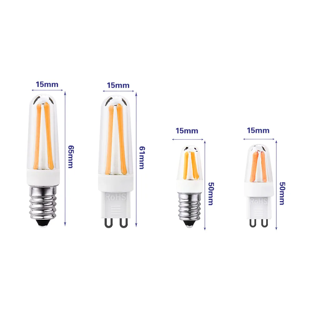 AC 220V G9 E14 Мини светодиодный лампы 2 Вт 4 Вт лампа edison светильник затемнения светодиодный лампы заменить галогенные светильник Хрустальная люстра-прожектор