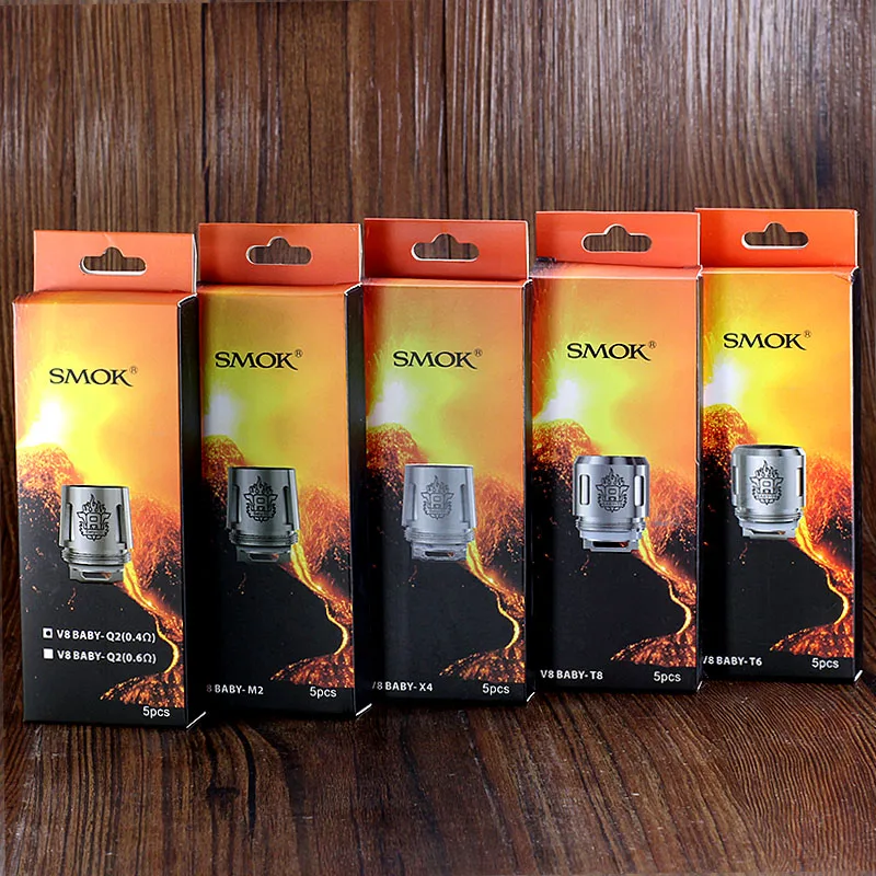 Original Smok TFV8 Baby Coil Q2 M2 T8 T12 Strip X4 T6 Mesh For SMOK TFV8 BIG BABY TFV12 Baby Prince Tank Fit For Smok Mag X Priv Original Smok TFV8 Baby Coil Q2 M2 T8 T12 Strip X4 T6 Mesh For SMOK TFV8 BIG BABY TFV12 Baby Prince Tank Fit For Smok Mag X Priv