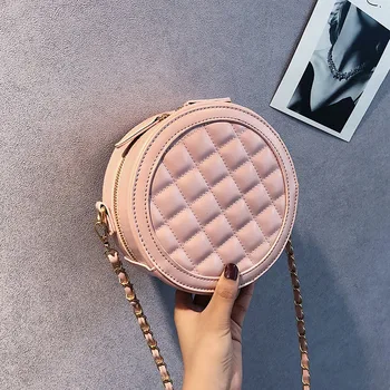 

SMOOZA new Circular Crossbody Bags for Women 2019 diamond lattice Bags Fashion Women Shoulder Bag cute lady Messenger bags