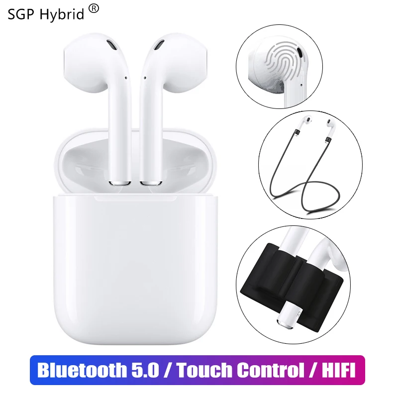 

Original i12 TWS 2019 Bluetooth 5.0 Earphone Mini True Wireless Earbuds + 2 Cover Kits Newest i10 TWS air pods 3D Stereo Headset