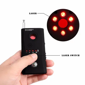 

Full Range Anti-Spy Bug Detector Mini Camera RF Hidden Spy Signal Detector GSM Device Finder Privacy Protect Security