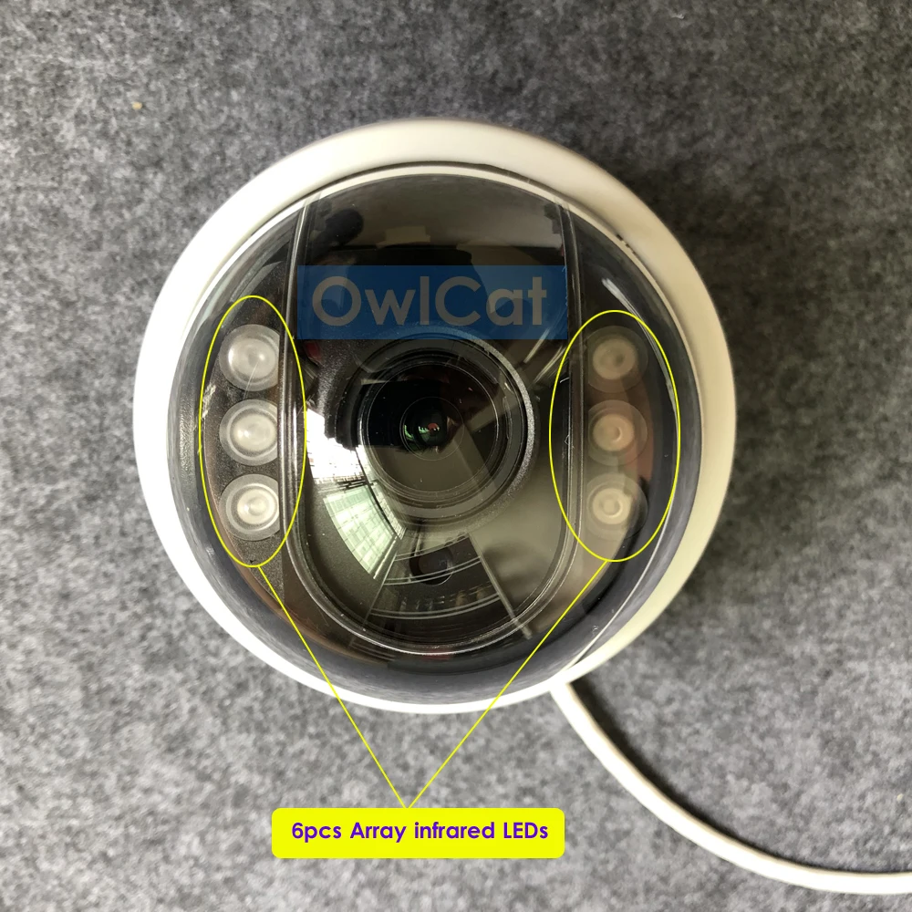 Купольная IP камера OwlCat HD 2 МП 5 Мп PTZ Wi Fi кратный оптический зум аудио/микрофон слот