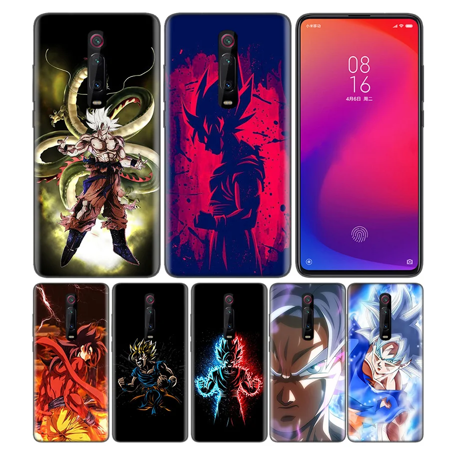 

Phone Pattern Black Rubber Soft Silicone Case Bag Cover for Redmi 7A Note 7 6 7S Y3 K20 Pro Core Shell Dragon Ball DragonBall Z