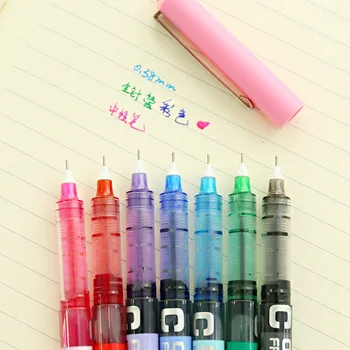 

7 pcs Color ink gel pen set 0.38mm fine ballpoint pens for writing Stationery Office tools School supplies Canetas escolar DB974