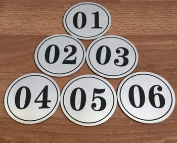 

8*8cm Stainless Steel Store Hotel Adhesive Door Table Sign Plate Storage Cabinet Shelf Number Sign Sticker SN2156