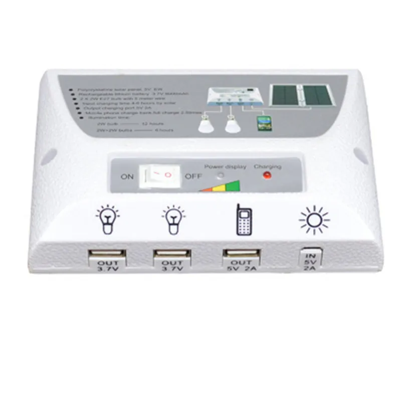 Geração de Energia Carregamento do Telefone Móvel + 2led Solar Terno Móvel Fotovoltaica Barraca Acampamento Eemergency Lâmpadas Cabo Usb Luz 9 solar light