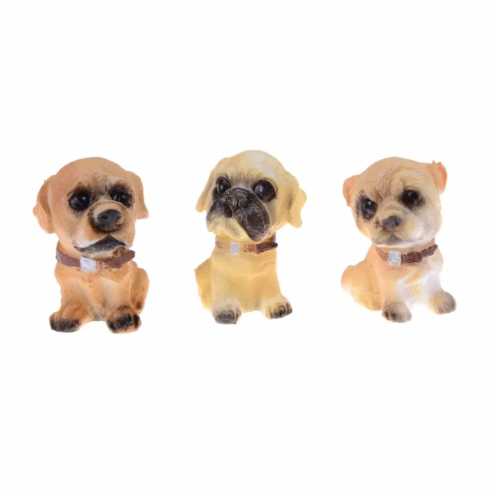 

Hot Sell 12 Pcs Animal Figures Toys Dog Puppy Collections Micro Landscape Potted Flowers Inserted Gardening Ornaments