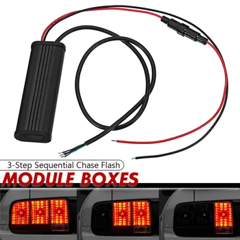 

Car Turn Light Universal 3-Step Sequential Chase Flash Module Boxes Flasher Blinker Relay Flash Strobe Controller Module